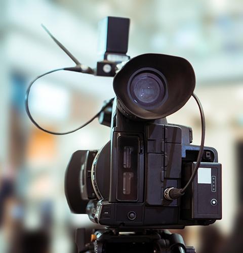 Camera setup at the shopping centre capturing content for media collaborations and partnerships