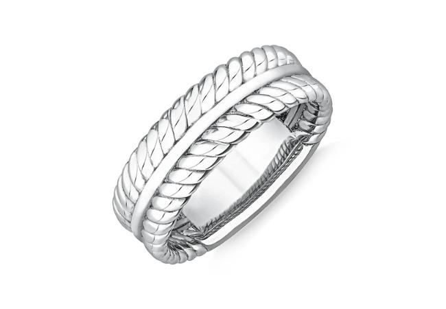 Michael Hill Men's Textured Ring in Sterling Silver, $79